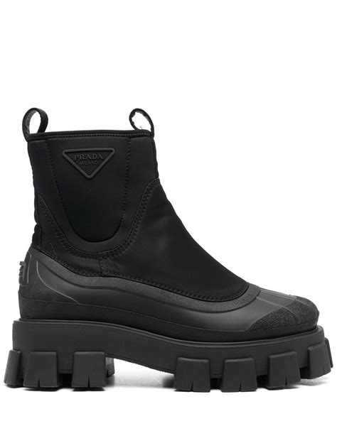 prada ankle boots 2015|Prada monolith gabardine boots.